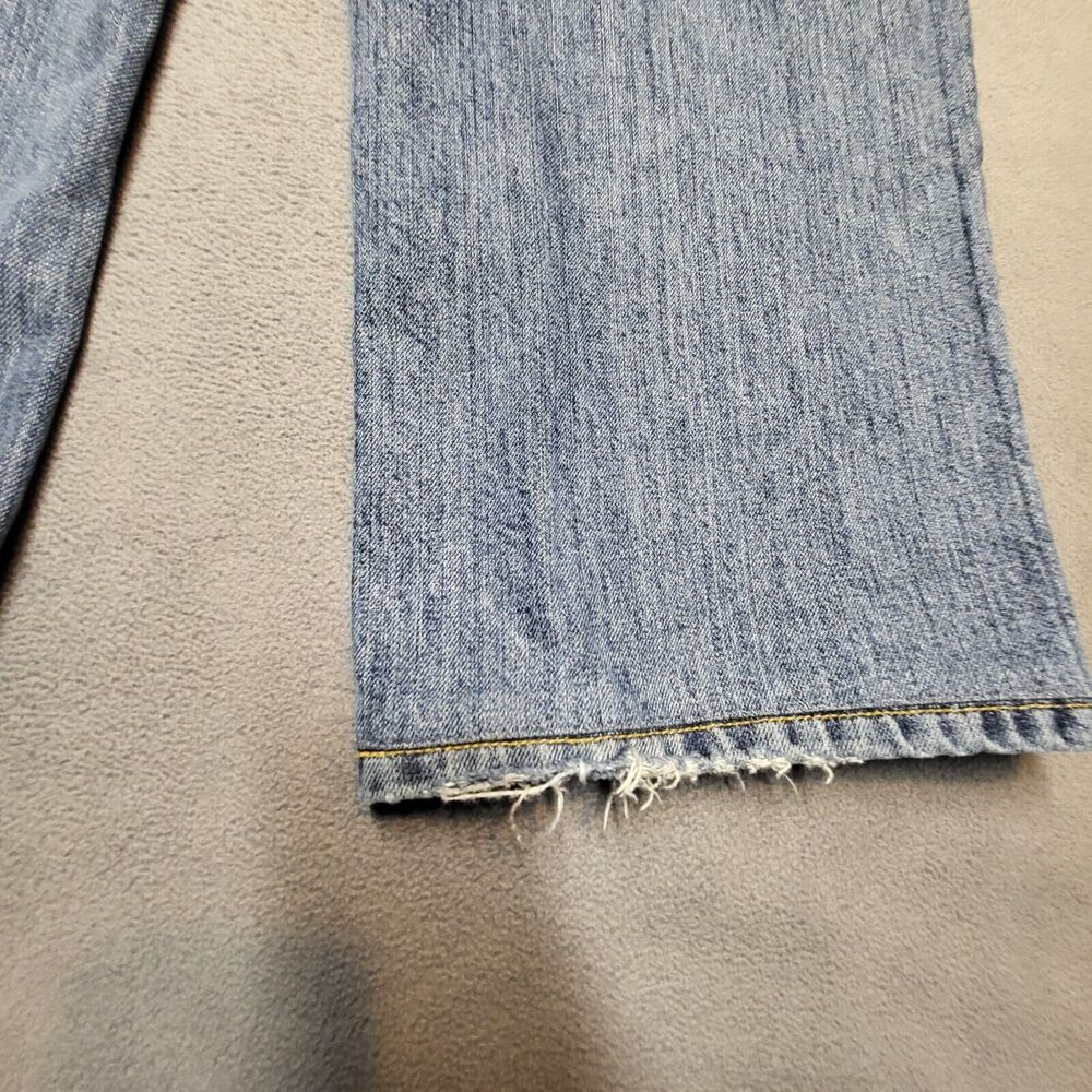 Cinch Jeans Mens 38x27 Blue Denim Relaxed Fit Straight Leg Distressed Denim - Picture 10 of 11